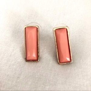 Peach and gold earrings